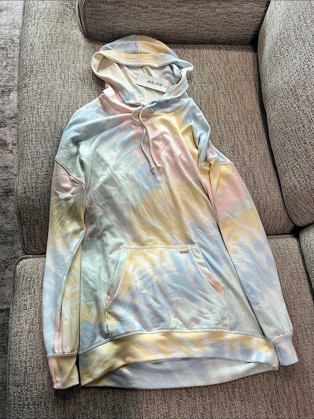 Gilly Hicks Tie-Dye Hoodie in Multicolor XS Like New